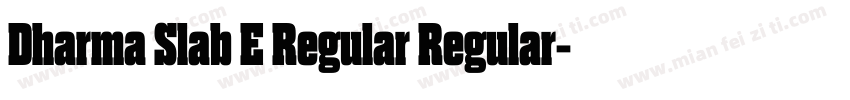 Dharma Slab E Regular Regular字体转换